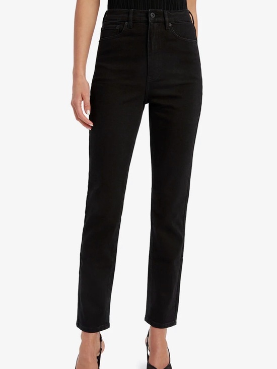 Bardot Denim - Bardot Black Heidi High-Rise Straight Leg Jeans - 28